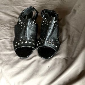 Studded Black Heels